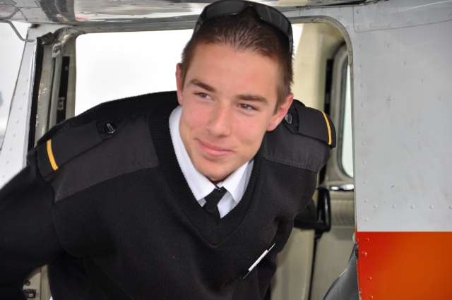 A Happy-Looking Patrick, Just After His First Solo