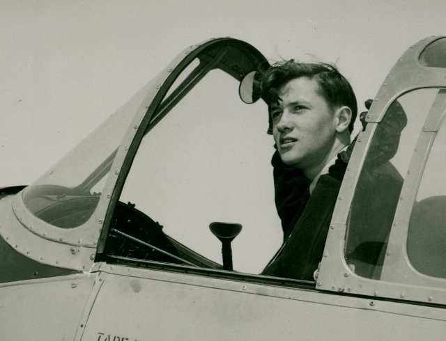 Marcel Seguin: Marcel following his Commercial Flight test at the age of 19.